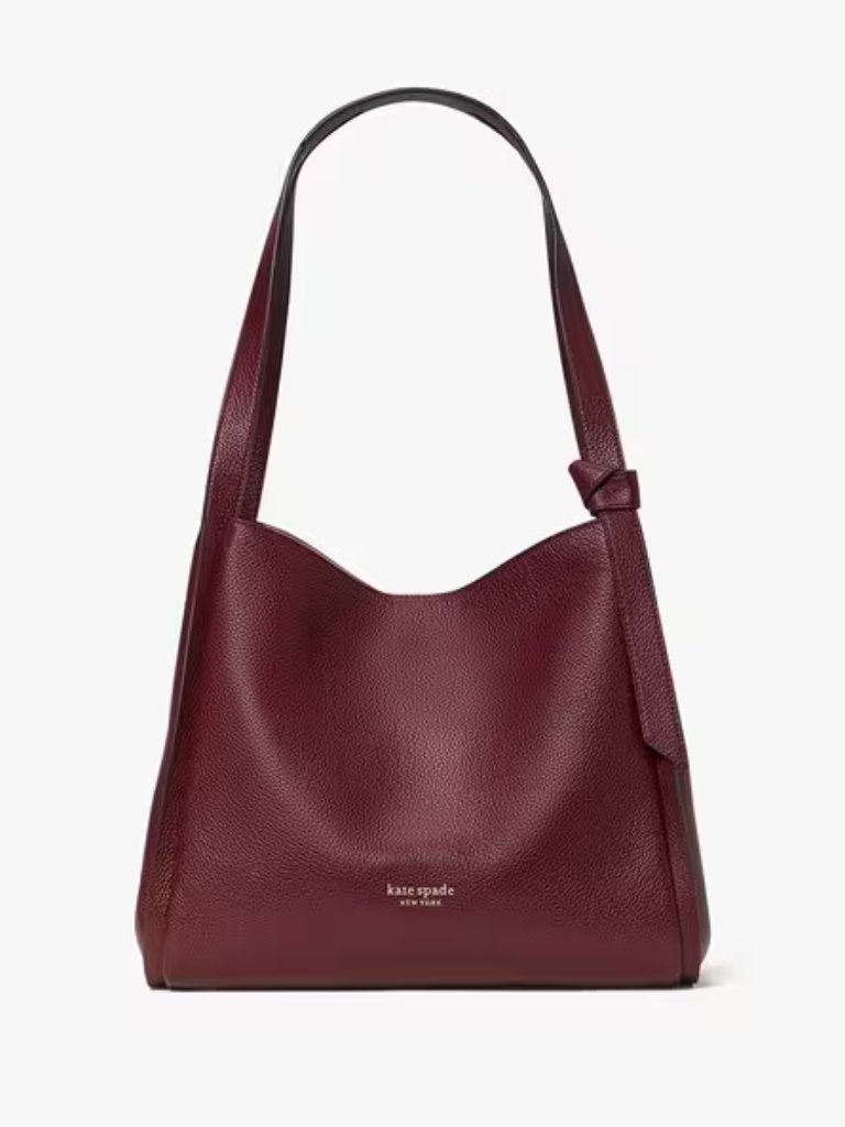 Nwt Kate Spade Knott Large Shoulder Bag In Cordovan